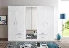 Drehtürenschrank >Freiburg< in WEISS -...