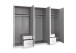 Drehtürenschrank >Freiburg< in WEISS - 270x208x58cm (BxHxT)