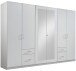 Drehtürenschrank >Freiburg< in WEISS - 270x208x58cm (BxHxT)