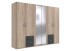Drehtürenschrank >Freiburg< in EICHE SAEGERAU + GRAPHIT - 270x208x58cm (BxHxT)