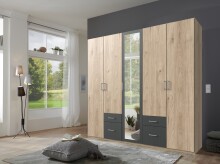 Drehtürenschrank >Freiburg< in HICKORY OAK +...