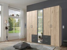 Drehtürenschrank >Freiburg< in HICKORY OAK +...