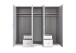 Drehtürenschrank >Freiburg< in HICKORY OAK + GRAPHIT - 225x208x58cm (BxHxT)