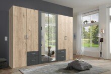 Drehtürenschrank >Freiburg< in HICKORY OAK +...