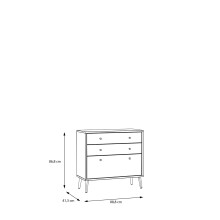 Kommode >Whenua< in Natural Eiche - 88,8x86,3x41,5cm (BxHxT)