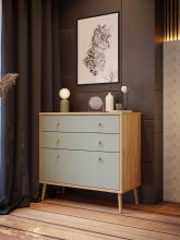 Kommode >Whenua< in Natural Eiche - 88,8x86,3x41,5cm (BxHxT)