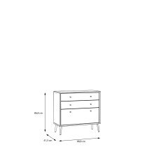 Kommode >Whenua< in Natural Eiche - 88,8x86,3x41,5cm (BxHxT)