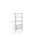 Regal >Whenua< in Schwarz - 64,2x153,6x41,5cm (BxHxT)