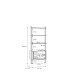 Regal >Whenua< in Schwarz - 64,2x153,6x41,5cm (BxHxT)