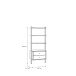Regal >Whenua< in Schwarz - 64,2x153,6x41,5cm (BxHxT)