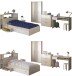 Jugendzimmer >Charly 9< Komplettset in Akazie/Weiß