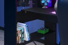 Gamerbett >Online 1< in 32 - Schwarz - 220x132x180cm (LxBxH)