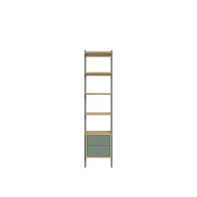 Regal >Whenua< in Mauvella Eiche, Salbei  - 44,2x185,6x41,5 (BxHxT)