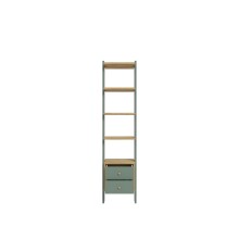 Regal >Whenua< in Mauvella Eiche, Salbei  - 44,2x185,6x41,5 (BxHxT)