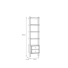 Regal >Whenua< in Mauvella Eiche, Salbei  - 44,2x185,6x41,5 (BxHxT)
