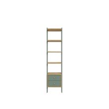 Regal >Whenua< in Mauvella Eiche, Salbei  - 44,2x185,6x41,5 (BxHxT)