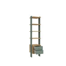 Regal >Whenua< in Mauvella Eiche, Salbei  - 44,2x185,6x41,5 (BxHxT)