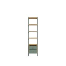 Regal >Whenua< in Mauvella Eiche, Salbei  - 44,2x185,6x41,5 (BxHxT)