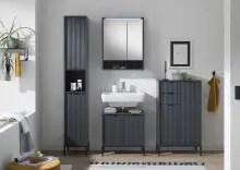 Badezimmer-Set "Lucera" (4-teilig) in Grau matt...