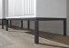 Badezimmer-Set "Lucera" (4-teilig) in weiß matt / schwarz. 192 x 192 x 32 cm (B/H/T)