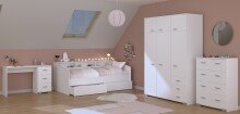 Jugendzimmer-Set >Sleep 40< in Weiß (5-Teilig)