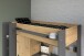 Hochbett >Heavy 1< in Artisan Eiche / Schwarz - 205x179x117cm (LxHxT)