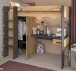 Hochbett >Heavy 1< in Artisan Eiche / Schwarz - 205x179x117cm (LxHxT)