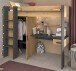 Hochbett >Heavy 1< in Artisan Eiche / Schwarz - 205x179x117cm (LxHxT)