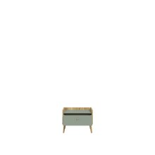 Nachtschrank >Whenua< in Mauvella Eiche, Salbei - 59,8x45,2x41,5cm (BxHxT)