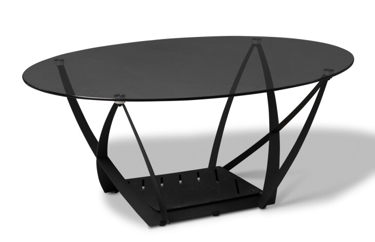 Couchtisch >Mona< in schwarz - 100x40x60 (LxHxT)