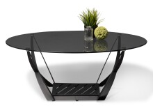 Couchtisch >Mona< in schwarz - 100x40x60 (LxHxT)