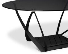 Couchtisch >Mona< in schwarz - 100x40x60 (LxHxT)