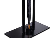 Garderobenständer >Kleiderständer Amber< in schwarz - 56x180x28 (BxHxT)