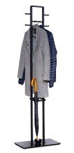 Garderobenständer >Kleiderständer Amber< in schwarz - 56x180x28 (BxHxT)