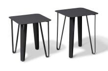 Beistelltisch >Beistelltisch Emma 2< in schwarz - 40x50x40 (BxHxT)
