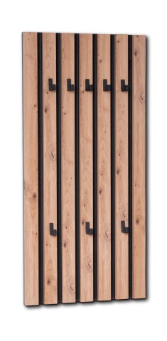 Wandgarderobe >Wandgarderobe Tip 2< in braun/schwarz - 45x90x4 (BxHxT)