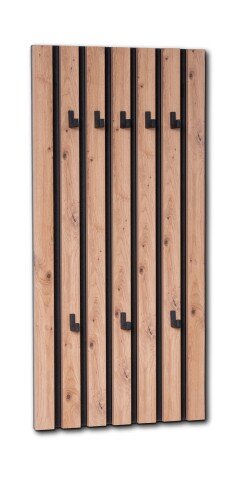 Wandgarderobe >Wandgarderobe Tip 2< in braun/schwarz - 45x90x4 (BxHxT)