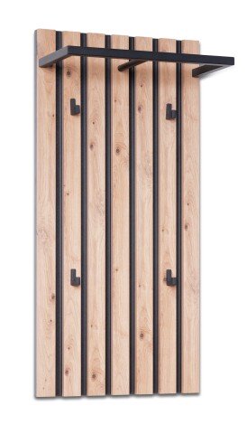 Wandgarderobe >Wandgarderobe Tip 3< in braun/schwarz - 45x90x23 (BxHxT)