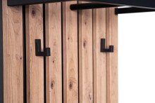 Wandgarderobe >Wandgarderobe Tip 3< in braun/schwarz - 45x90x23 (BxHxT)
