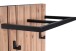 Wandgarderobe >Wandgarderobe Tip 3< in braun/schwarz - 45x90x23 (BxHxT)