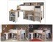 Stauraumbett >Lucas< in Weiss / Japanische Eiche - 209x133x140cm (LxBxH)