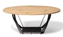Couchtisch >Mona < in schwarz/braun - 100x40x60...