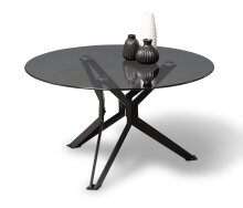 Couchtisch >Miri 2< in schwarz - 45x80 (HxD)