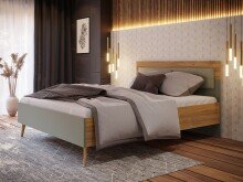 Bettgestell >Whenua< in Mauvella Eiche -...
