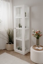 Vitrine >Arles< in weiß - 56x195x40cm (BxHxT)