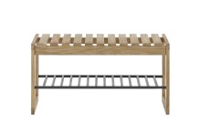 Garderoben-Set >BANTRY< in naturfarben, Eiche massiv geölt - 88x45x30cm (BxHxT)