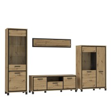 Wohnwand >Trondheim< in Holzwerkstoff, Artisan...