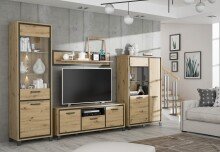 Wohnwand >Trondheim< in Holzwerkstoff, Artisan...