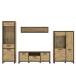 Wohnwand >Trondheim< in Holzwerkstoff, Artisan Eiche/Schwarzeiche - 344,2x208x41,5cm (BxHxT)