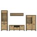 Wohnwand >Trondheim< in Holzwerkstoff, Artisan Eiche/Schwarzeiche - 344,2x208x41,5cm (BxHxT)